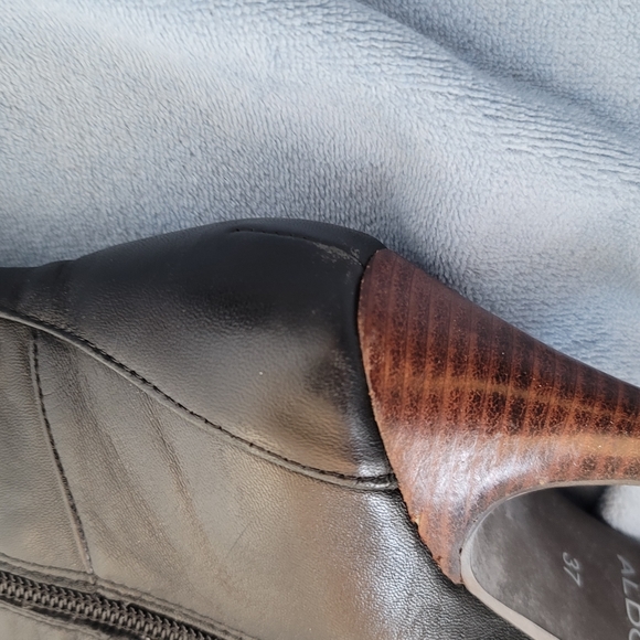 Aldo Florisca Black Leather Knee Hi Boots - Picture 10 of 16